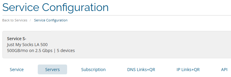 JustMySocks Manual Node Configuration Example